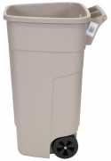 Pubela cu roti, fara capac, 100L, plastic rezistent, colectare selectiva, bej, 1 buc - Rubbermaid