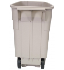Pubela cu roti, fara capac, 100L, plastic rezistent, colectare selectiva, bej, 1 buc - Rubbermaid