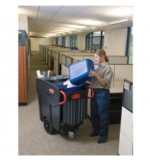 Colector deseuri mobil Mega Brute 450 L, negru - Rubbermaid