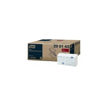 Pachet prosoape din hartie Tork H3 290143, pliate in ZZ, 2 straturi, alb, 250 foi / pachet - Tork