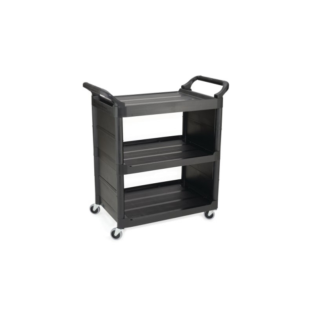 Carucior pentru servire Utility inchis pe 2 laterale 68 kg, negru