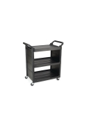 Carucior pentru servire Utility inchis pe 2 laterale 68 kg, negru