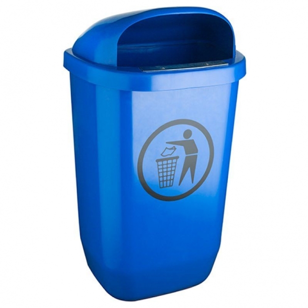 Cos gunoi stradal 50 L, albastru