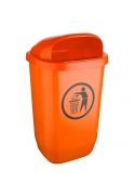 Cos gunoi stradal 50 L, portocaliu