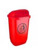 Cos gunoi stradal 50 L, rosu