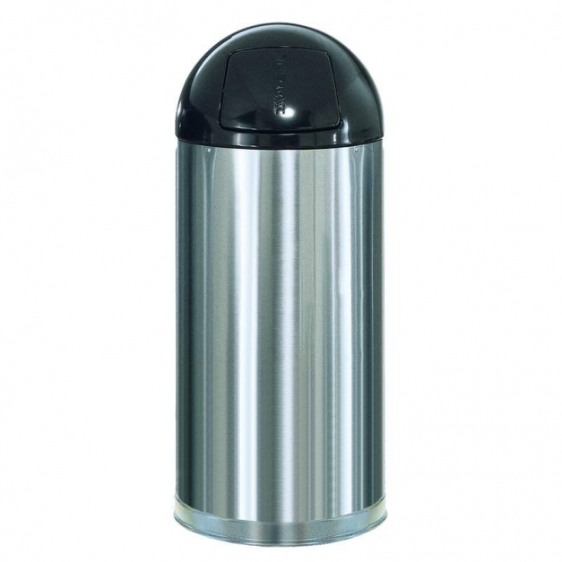 Cos gunoi EasyPush inox galvanizat 56 L, mat