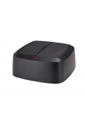 Capac patrat cu balamale pentru container Iris/Modo, negru