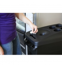 Capac suport pahare pentru containere Slim Jim 87 L, negru