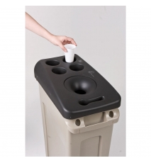 Capac suport pahare pentru containere Slim Jim 87 L, negru