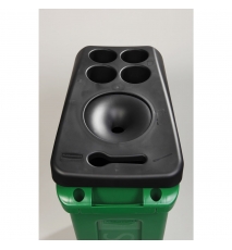 Capac suport pahare pentru containere Slim Jim 87 L, negru