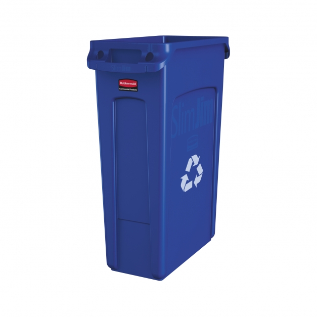 Container Slim Jim cu canale de ventilare 87 L reciclare deseuri, albastru