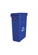 Container Slim Jim cu canale de ventilare 87 L reciclare deseuri, albastru
