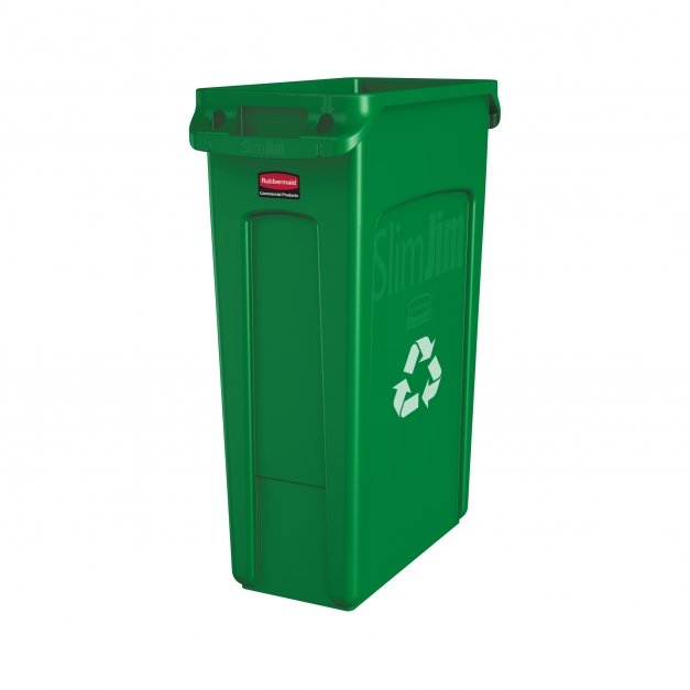 Container Slim Jim cu canale de ventilare 87 L reciclare deseuri, verde