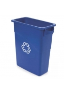 Container Slim Jim cu manere 60 L reciclare deseuri, albastru
