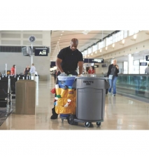 Container Brute cu canale de ventilare reciclare deseuri 121.1 L, albastru