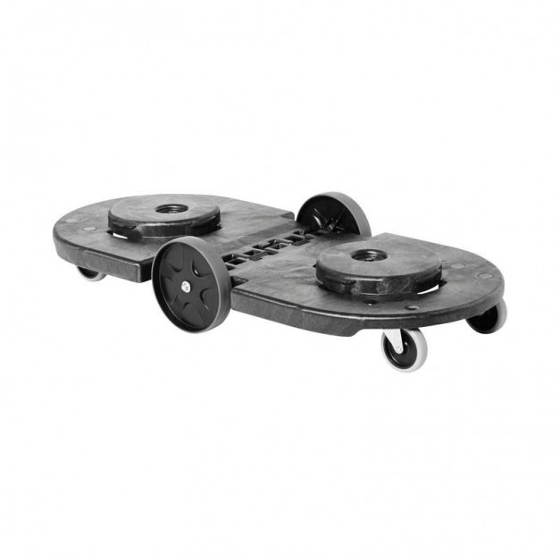 Carucior dublu pentru containere Brute, negru