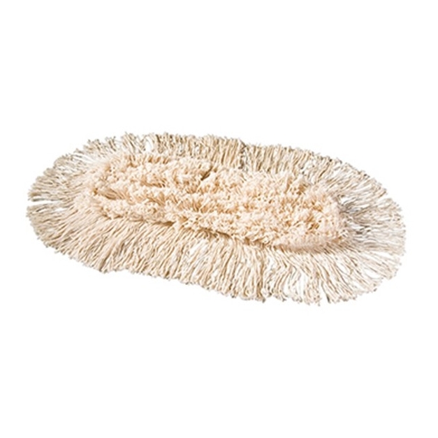 Mop plat Damp Cottona cu buzunar 60 cm, alb