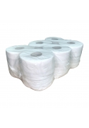 Hartie igienica rola Mini Jumbo, 2 straturi, alba deink, celuloza si hartie reciclata, 400gr