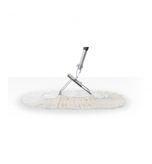 Mop plat Damp Cottona cu banda 130 cm, alb