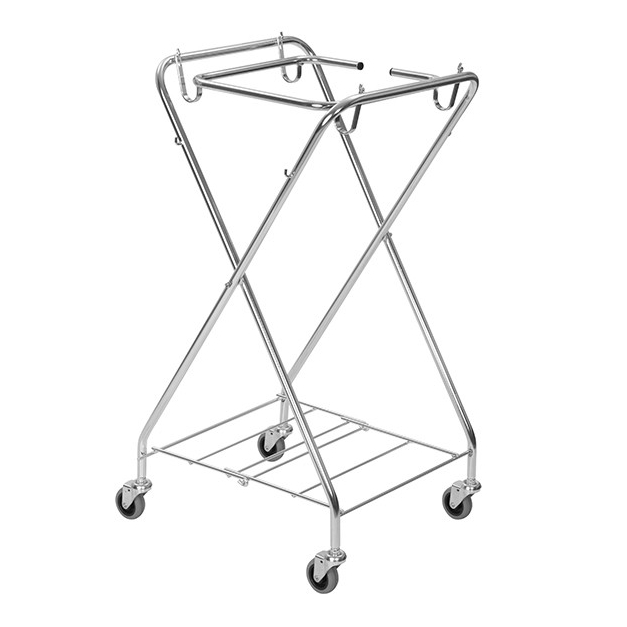 Carucior mobil din otel inoxidabil pentru colectare lenjerii X-Form 120 L - Vermop