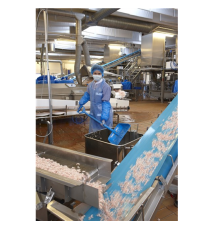 Lopata metal detectabila cu prindere in D 1040 mm, albastru inchis, pentru industria alimentara