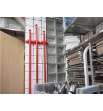 Suport perete Hygienic Hi-Flex, 3-5 produse, coduri de culori, 420 mm - Vikan